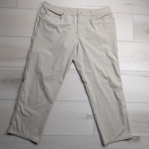 Lululemon ABC Pant Mens 40x29 Relaxed Warpstreme Stretch Golf Beige M5ACFS